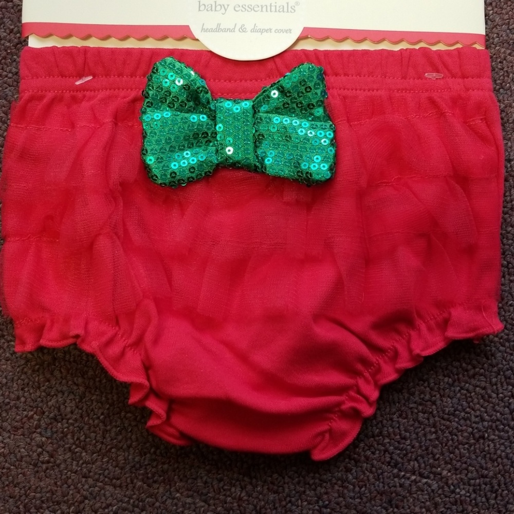 Infants diaper cover and headband size 0-6months - Picture 2 of 8